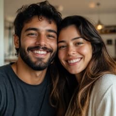 Casal sorrindo